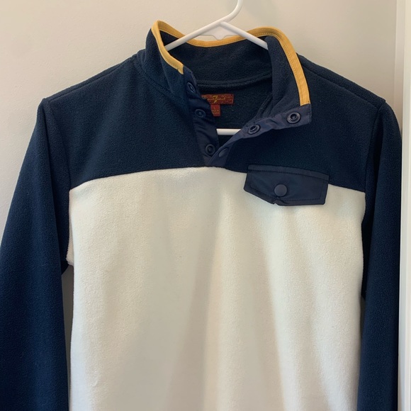 ⚡️NWOT⚡️7 FOR ALL MANKIND UNISEX HALF BUTTON COLLARED SWEATSHIRT/PULLOVER - Picture 4 of 7